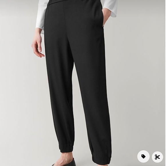 COS Black Woven Joggers - Picture 1 of 7